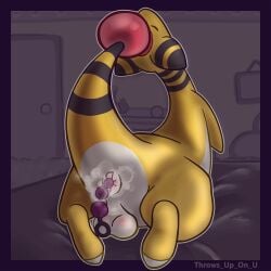 ampharos anal anal_beads arched_back balls bedroom bovid caprine dragon feral genitals male male_only mammal nintendo paws pokémon_(species) pokemon pokemon_(species) raised_tail sex_toy shaded sheep simple_background solo throws_up_on_u video_games