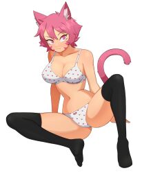 breasts cat_ears character_request flowerpigeon73 lingerie original original_character panties