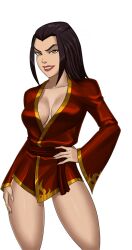 1girls 2d abs angry avatar_legends avatar_the_last_airbender azula bend_or_break brown_hair clothed clothing covering_breasts female female_only fire_nation game_cg medium_breasts muscular muscular_female nickelodeon robe solo sunsetriders7