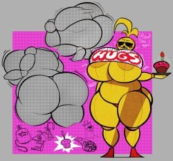 cupcake_(fnaf) feddy female female_only five_nights_at_freddy's smokey_blokey toy_chica toy_chica_(fnaf) withered_chica