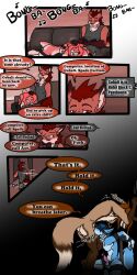 1:2 2020 9:18 animal_genitalia anthro asphyxiation balls biped bound breath_play canid closed_eyes cobalt_(tatsuchan18) collar comic daisy_(tatsuchan18) detailed_background dialogue english_text fenrir_(tatsuchan18) fur genitals group hair hi_res lagomorph leporid male mammal open_mouth penis rabbit sheath sitting spade_(tatsuchan18) speech_bubble standing tatsuchan18 text text_box