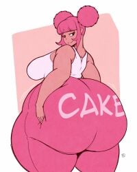 1girls ass_bigger_than_head ass_dough ass_focus ass_press big_ass big_breasts bottom_heavy breasts bubble_ass bubble_butt enormous_ass fat_ass female female_focus female_only fiffer giant_ass hair_bun huge_ass huge_hips huge_thighs hyper hyper_ass jenny_(fiffer) looking_back massive_ass pink_hair round_ass smile solo tank_top text_on_clothing thick_ass thick_thighs thunder_thighs tight_clothing tight_pants too_much_to_grab wide_hips yoga_pants