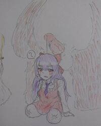 1boy 1girls amputee ellen_(majo_no_ie) eyeless female guro imminent_sex legless living_toy majo_no_ie male psycho_(artist) size_difference sketch teddy_bear the_witch's_house