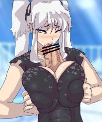 1futa acid_demo autofellatio autopaizuri autopaizuri_under_clothes breasts censored_penis clothed clothing cum cum_in_mouth erection fellatio futa_only futanari huge_breasts huge_cock huge_nipples human light-skinned_futanari light_skin mabinogi masturbation mostly_clothed nao_(mabinogi) nipples orgasm pale_skin penis plasma-demo pressing_breasts_together rolling_eyes self_sucking solo white_hair