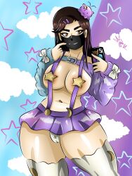 argentina big_breasts breasts brown_eyes brown_hair coquette face_mask nimu selfie short_hair short_skirt smile thick_thighs thighhighs thighs thinking twitch twitter virtual_youtuber white_body white_skin white_socks youtube youtuber_girl