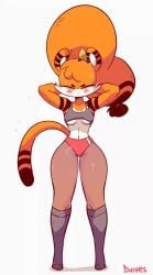 1girls 2d animated anthro anthro_only arms_up artist_name artist_signature black_stripes blush bra breast_jiggle closed_eyes diives dou_(diives) exercise feline female female_only fur furry furry_only gif grey_bra grey_legwear grey_stockings hands_behind_head legwear midriff multicolored_fur navel orange_fur original_character pink_panties scantily_clad see-through see-through_clothing see-through_legwear simple_background solo solo_female squat squatting stockings sweat sweaty tagme tied_hair tiger underboob video white_background working_out xingzuo_temple