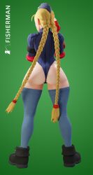 3d alternate_costume big_ass big_butt black_boots blender blonde_hair blue_eyes blue_hat blue_leotard blue_stockings boots cammy_white cap capcom fisherman garrison_cap gloves hat leotard light-skinned_female light_skin muscle_tone red_gloves stockings street_fighter street_fighter_iv street_fighter_v thick_ass thick_thighs toned toned_body toned_female toned_legs watermark