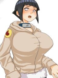 1girls alternate_breast_size big_breasts female female_only huge_breasts hyuuga_hinata hyuuga_hinata(genin) naruto naruto_(classic) naruto_(series) short_hair solo uohaman