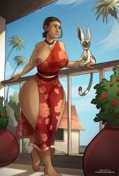 1girls alternate_ass_size alternate_breast_size avatar_the_last_airbender barefoot big_ass big_breasts big_butt big_hips big_nipples big_thighs breast_outside breasts_bigger_than_head casual cleavage clothing dark-skinned_female dark_skin dress emmabrave female female_focus female_only gigantic_ass gigantic_breasts gigantic_butt hourglass_figure huge_ass huge_breasts huge_butt huge_hips huge_thighs human katara large_ass large_breasts large_butt momo_(avatar) narrow_shoulders neckwear pear_shaped pear_shaped_female public wide_hips