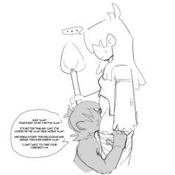 alex_(minecraft) cunnilingus dialogue dirty_talk english_text expressionless eyeless_male female human lilmoonie lilmoonie_(character) male male/female minecraft partially_clothed pussy
