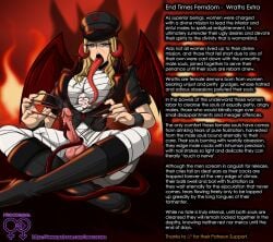 1boy 1girls 2d bondage caption cbt demon demon_girl edging english_text female femdom femdom_caption male malesub neocorona self_upload size_difference tagme