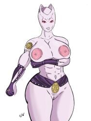 anthro ass breasts diamond_is_unbreakable female jojo's_bizarre_adventure killer_queen stand_(jjba)