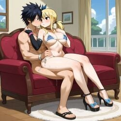 ai_generated blonde_hair couple fairy_tail gray_fullbuster lucy_heartfilia