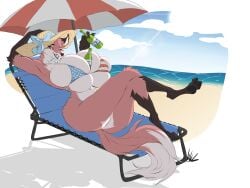 big_ass big_breasts bikini breasts bubble_butt cleavage dullvivid female furry huge_ass huge_breasts thick_thighs wide_hips