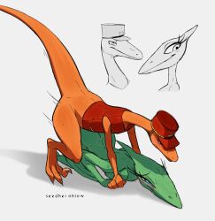 dino_tren dinosaur dinosaur_train dinosaurs feral_on_feral mr_conductor scalie