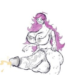 beauty_mark bottomless cum cum_explosion cum_volcano cumming cumshot erection excessive_cum futanari gorossy_(artist) huge_ass huge_balls huge_breasts huge_cock hyper_balls hyper_genitalia hyper_penis long_hair makeup massive_ass massive_breasts original original_character pubic_hair purple_hair see-through_clothing sharp_teeth sweat sweaty sweaty_breasts sweaty_thighs taller_girl thick_cum thick_legs thick_thighs veiny_penis wide_hips