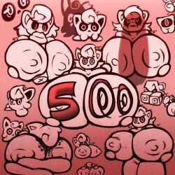 anthro big_breasts blood breasts creepy creepypasta doodle horror jigglypuff pokemon pokemon_(species) puffylover69 purin_(jigglypuff) purin_(puffylover69) sketch small_but_hung waddling_head