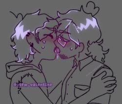 father_and_son five_nights_at_freddy's fnaf french_kiss gay incest kissing long_hair male male/male michael_afton nsfw_valentiine purple_guy saliva tongue william_afton