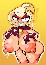 bell_collar big_ass big_breasts big_butt brawl_stars breasts charlie_(brawl_stars) cow_girl curvy curvy_figure female female_focus female_only focus giant_breasts huge_ass huge_breasts huge_butt hyper_breasts large_breasts light-skinned_female light_skin massive_breasts milf milk milking nipples nude nude_female poggopinpanpun thick_ass thick_legs thick_thighs voluptuous voluptuous_female