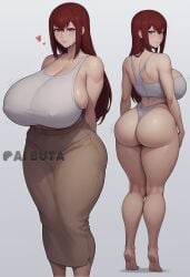 1girls ai_generated aibuta alternate_body_type alternate_breast_size alternate_costume athletic athletic_female big_ass big_breasts big_butt breasts breasts_bigger_than_head child_bearing_hips curvaceous curves curvy curvy_body curvy_female curvy_figure curvy_hips female female_only gigantic_ass gigantic_breasts hi_res high_resolution highres hips hips_wider_than_shoulders hourglass_figure huge_breasts makise_kurisu massive_breasts massive_thighs purple_eyes red_hair shiny_skin skull_crushing_thighs solo solo_female solo_focus stable_diffusion steins;gate thick_ass thick_thighs thighs voluptuous voluptuous_female wide_hips