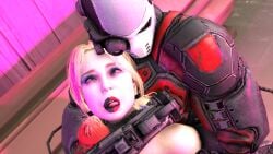 3d blonde_female blonde_hair deadshot domination exhaustion harley_quinn looking_up male maledom pounding_ass sfm suicide_squad suicide_squad:_kill_the_justice_league