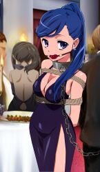 bondage bossbb41 captured chains cleavagecollar clothing did dress female gag gagged kawashima_ami kidnapped leash long_dress medium_breasts mouth_gag night_dress no_bra public slave slavegirl tied_up toradora!