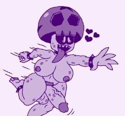 1futa areolae balls ballsack big_balls big_breasts big_penis breasts cartoony erection freckles ftrashpickle futa_only futanari humanoid humanoid_penis mario_(series) monochrome nude penis power_up power_up_girl pubic_hair purple_skin rotten_mushroom scrotum sharp_teeth solo spiked_bracelet spiked_collar standing super_mario_maker super_mario_maker_2 testicles thick_thighs tongue tongue_out voluptuous wide_hips