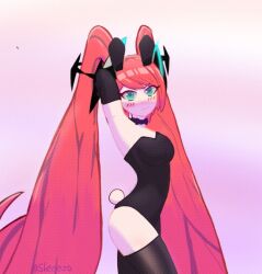 big_breasts blush bunny_ears dfg layla_(mobile_legends) long_hair mobile_legends small_waist tiny_skattz