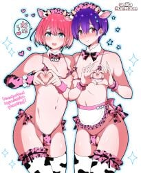 bulge cow_ears cow_print crossdressing femboy male_only nagano_rira sissy trap