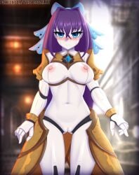 1girls android android_girl areolae automaton big_breasts blue_eyes breasts completely_naked completely_nude completely_nude_female female female_focus female_only female_solo long_hair looking_at_viewer monster_girl_1000 naked naked_female nipples nude nude_female purple_hair pussy robot robot_breasts robot_girl robot_humanoid robot_pussy solo solo_female tagme thick_thighs thighs twistedscarlett60 vagina