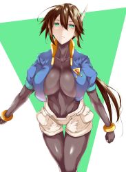 aile big_breasts bodysuit bodysuit_under_clothes jacket mega_man mega_man_zx_advent short_shorts shorts skin_tight tagme tgxx3300