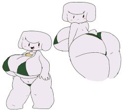 1girls big_ass big_breasts big_butt bikini breasts cave_story female huge_breasts mimiga mob_face p-con tagme thick_thighs toroko white_fur