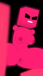 2mapd5 angry_face breasts breasts_out_of_clothes close_to_your_heart corrupted_cube ctyh high_resolution humanoid jsab just_shapes_and_beats naked nipples pink_body pussy request sadcube