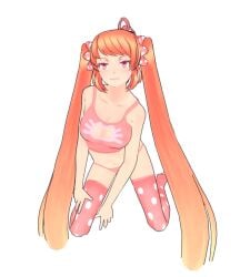 bikini cat osana_najimi_(yandere_simulator) polka_dot_legwear swimsuit tagme yandere_simulator