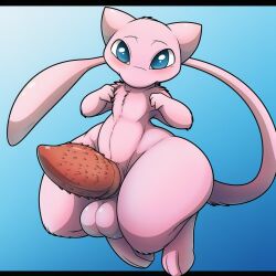 ai_generated animal_genitalia animal_penis anthro balls big_balls big_penis black_bars blue_eyes blush erection femboy feral fur gay gay_male genitals hellsonger hi_res homosexual homosexual_male huge_balls huge_cock legendary_pokemon looking_at_viewer male male/male male_only male_penetrating mammal nintendo nude penis pink_body pokemon pokemon_(species) simple_background solo thick_thighs wide_hips