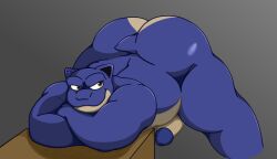 2025 anthro anthrofied ass ass_up bent_over big_butt big_penis blastoise blue_body box brown_eyes container crossed_arms digital_media_(artwork) generation_1_pokemon genitals grey_background hi_res humanoid_genitalia humanoid_penis male multicolored_body musclegut muscular nintendo nude penis penis_tip pokemon pokemon_(species) reptile scalie shell-less simple_background smile smirk smug_face solo tail thick_arms thick_penis thick_thighs two_tone_body waniiime
