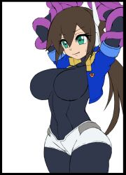 aile armpits breasts mega_man mega_man_zx_advent semikichi tagme thick_thighs