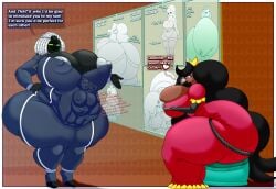 3girls adam_(mobiustheice) amelia_(mobiustheice) areola_slip areolae ass belly big_belly black_hair bob-omb body_outline bodysuit breast_imprints breasts dark-skinned_female dark_skin detailed_bulges dress face_imprint female female_focus female_pred female_prey huge_ass huge_belly huge_breasts hyper hyper_breasts hyper_butt hyper_thighs imminent_digestion lara_(mobiustheice) long_hair massive_ass massive_breasts milf milf_pred mobiustheice mommy multiple_girls nipple_slip nipples original_character original_characters princess princess_mopane red_dress sexy_female sexy_milf sexy_mommy sexy_pred short_hair shy_gal thick thick_ass thick_body thick_female thick_milf thick_thighs unwilling_prey very_long_hair vore vore_belly white_hair