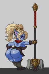 1girls alternate_ass_size alternate_body_type alternate_breast_size alternate_costume female league_of_legends league_of_legends:_wild_rift poppy robert_dim_:^ shortstack yordle