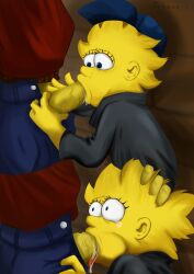 2022 age_difference blue_eyes coercion compulsion cum cum_in_mouth digital_media_(artwork) female female/male lisa_simpson oral_penetration oral_sex penetration penis sperm tabaarus the_simpsons yellow_body yellow_eyes