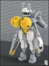 3:4 3_fingers 3d_(artwork) anthro big_breasts black_border border breasts cybernetics digital_media_(artwork) female fingers futuristic genitals glowing glowing_eyes gun hi_res huge_breasts hyper hyper_breasts industrial lego lego_brick machine military model_kit nipples nude nude_female ranged_weapon rev-rabbit robot_anthro robotic solo synthetic thiccbrick vulva weapon white_body