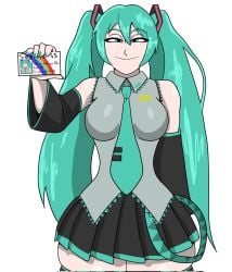 hatsune miku from vocaloid by yiomo