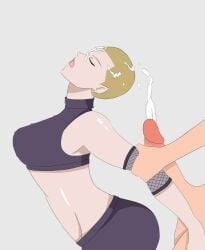 bald big_breasts blonde_female blonde_hair breasts busty closed_eyes clothed clothed_female_nude_male clothed_sex cum cum_in_hair cum_on_hair cum_on_head cum_on_tongue disembodied_hand disembodied_penis dress elbow_pads erection female female_focus fishnet_armwear fishnets flowing_hair hair hair_grab hair_over_one_eye hair_pull hair_pulling haircut hairjob headpat high_ponytail ino_yamanaka kneeling lipstick long_hair makeup male masturbation naked naked_female naruto naruto:_the_last naruto_(series) naruto_shippuden open_mouth penis penis_in_hair pleasure_face pleasured ponytail scissors shaved_hair simple_background sleeveless unseen_male_face untied_hair very_long_hair wildhl