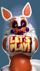 3d 3d_(artwork) animatronic artist_upload boob_squish breasts clothed female female_only five_nights_at_freddy's five_nights_at_freddy's_2 fnaf fox lolbit_(fnaf) render robot solo thathornyimp