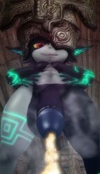 3d 3d_(artwork) belly futanari hands_on_hips helmet imp imp_midna jenbitch large_penis looking_at_viewer midna naughty_face nintendo peeing peeing_on_viewer penis shortstack small_but_hung taker_pov the_legend_of_zelda twilight_princess urine urine_stream xnalara yellow_eyes