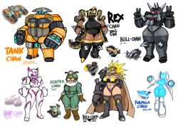 7girls bulk_star bull_tank female female_only formula_star gameboyred gijinka hop_star kirby_(series) kirby_air_ride kirby_air_riders reference_image rex_wheelie tagme tank_star wheelie_(kirby) wheelie_scooter