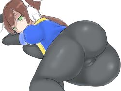 1girls 9rimson aile ass ass_focus big_ass bodysuit breast_press brown_hair cameltoe female female_only looking_at_viewer mega_man mega_man_zx_advent pussy tagme thick_thighs thighs