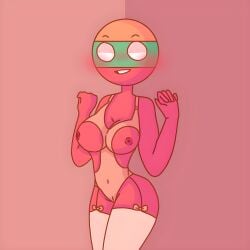 1girls blush clothing countryhumans countryhumans_girl jojofan_alsoch lingerie lithuania_(countryhumans) pink_background