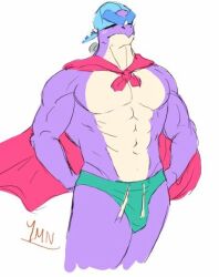 bara big_pecs brawl_stars dinosaur hunk muscular pierce_(brawl_stars) speedo
