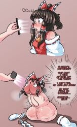 hakurei reimu from touhou by lewd pikmin